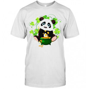 Irish Shamrock Leprechaun Panda St Patricks Day T-Shirt